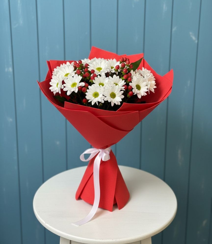 Букет цветов из: Хризантемы в Новоромановском