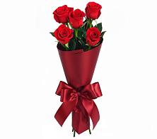 Букет 5 Красных роз Эдлесс Лав в Новоромановском