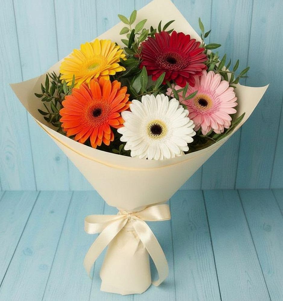 Букет цветов из: Герберы в Новоромановском