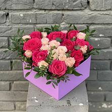 Цветочная композиция из Розы в коробке в Новоромановском