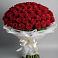 Букет 101 Красная роза Блэк Мэджик в Новоромановском