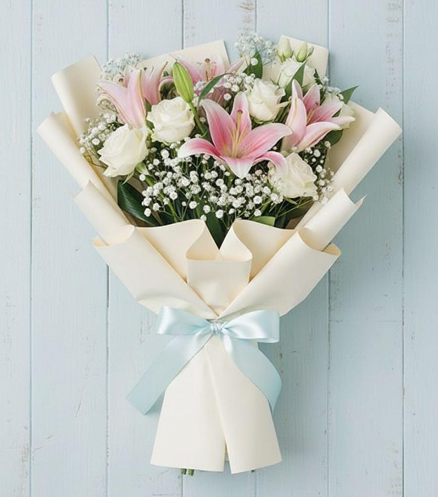 Букет цветов из: Лилии в Новоромановском
