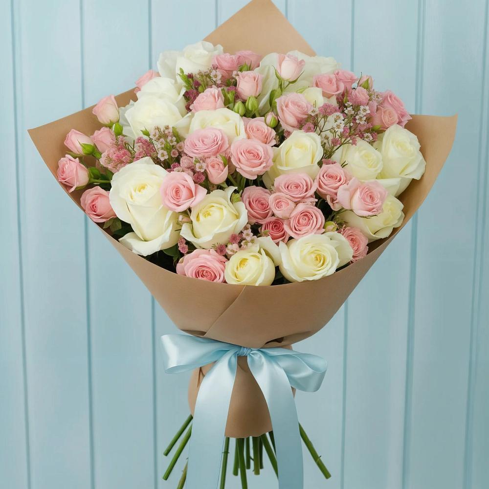 Букет цветов из: Розы в Новоромановском