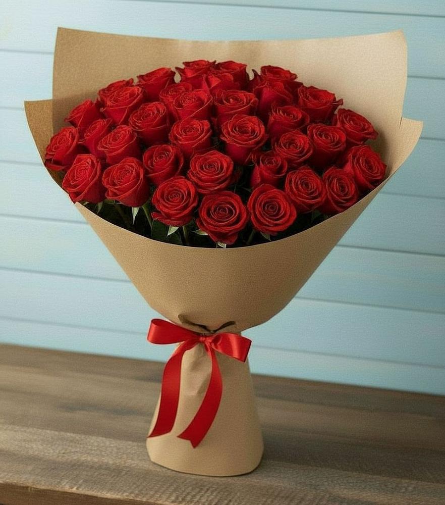 Букет Красные розы Милано в Новоромановском
