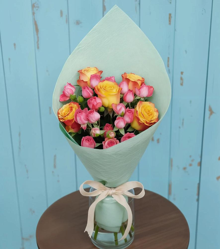 Букет цветов из: Розы в Новоромановском