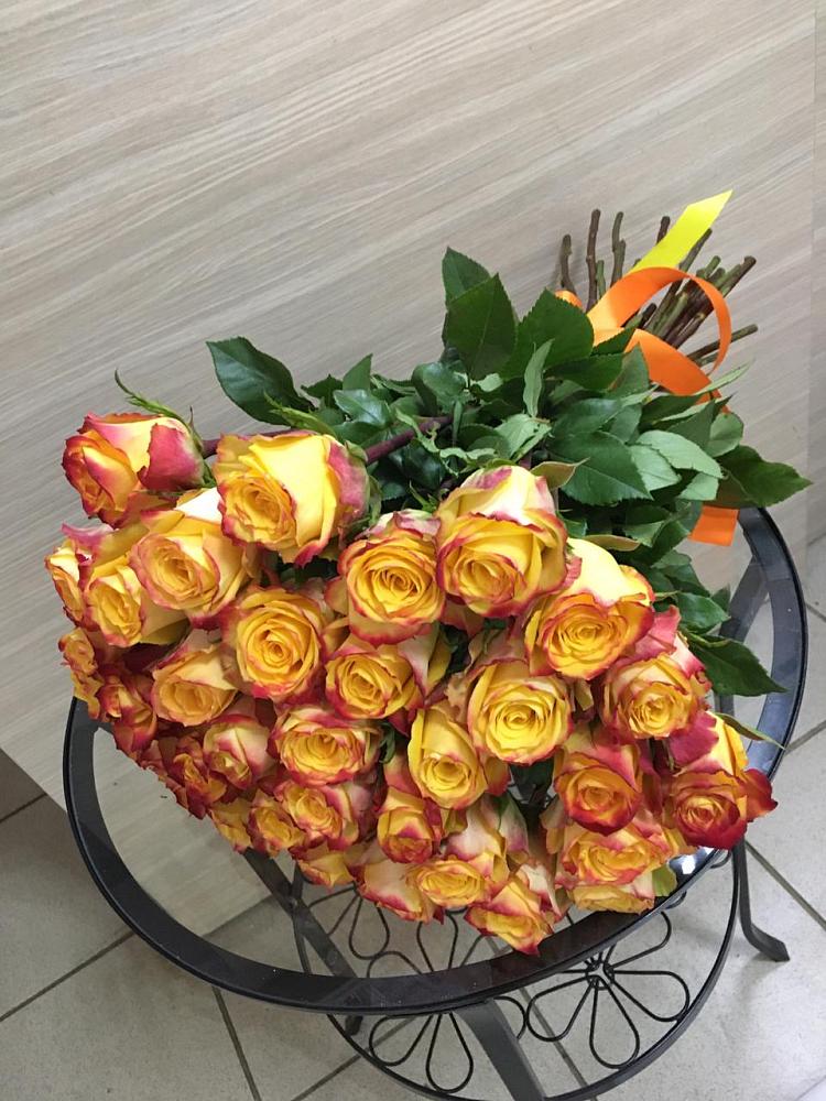 Букет Желтые розы в Новоромановском