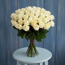 Букет 51 Белая роза Эдлесс Лав #REPLACE_PRED# Новоромановском