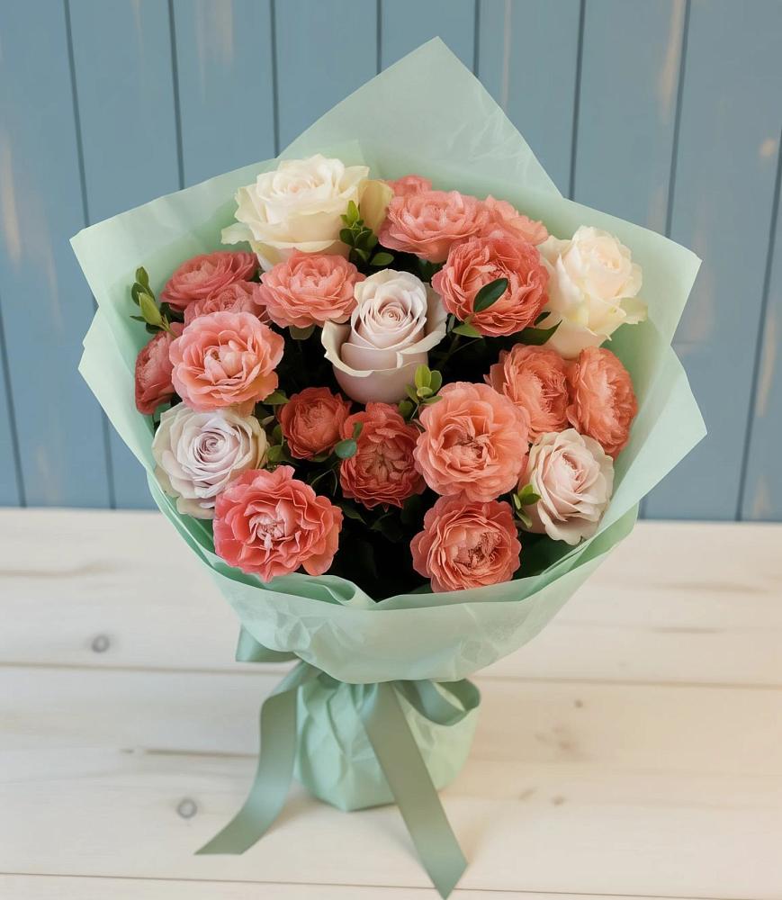 Букет цветов из: Розы в Новоромановском