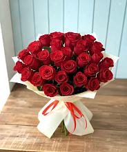 Букет 29 Красных роз в Новоромановском