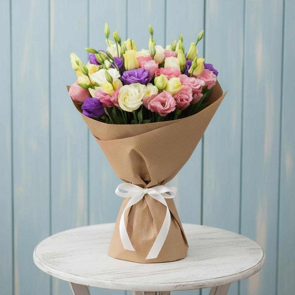 Букет цветов из: Лизиантусы в Новоромановском