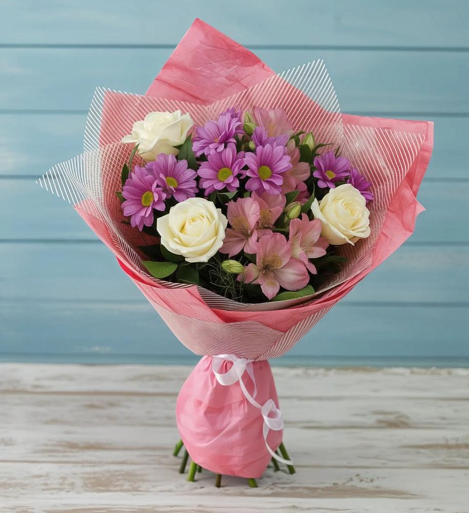 Букет цветов из: Герберы в Новоромановском