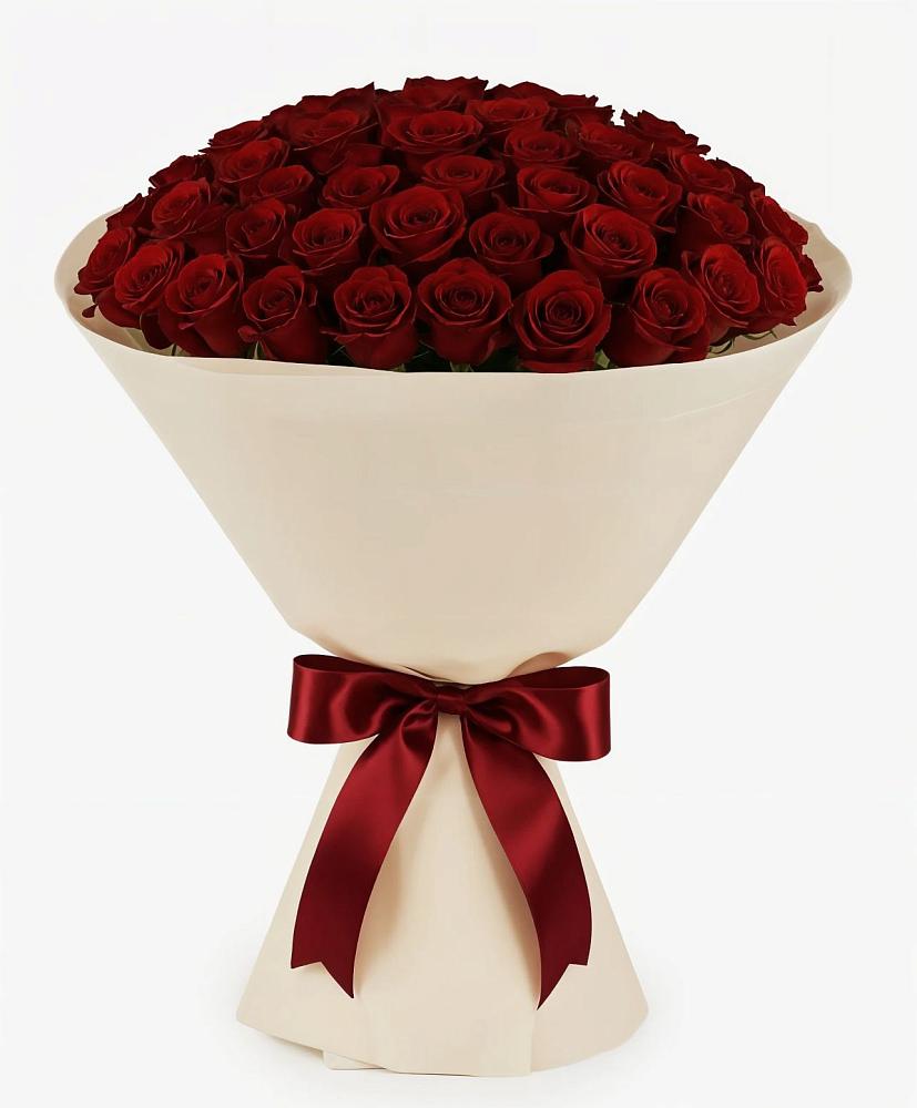 Букет 101 Бордовая роза Блэк Бакарра в Новоромановском