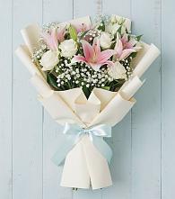 Букет цветов из:  Лилии в Новоромановском